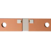Copper bus bar electrical connector with dual mounting holes and silver center terminal
