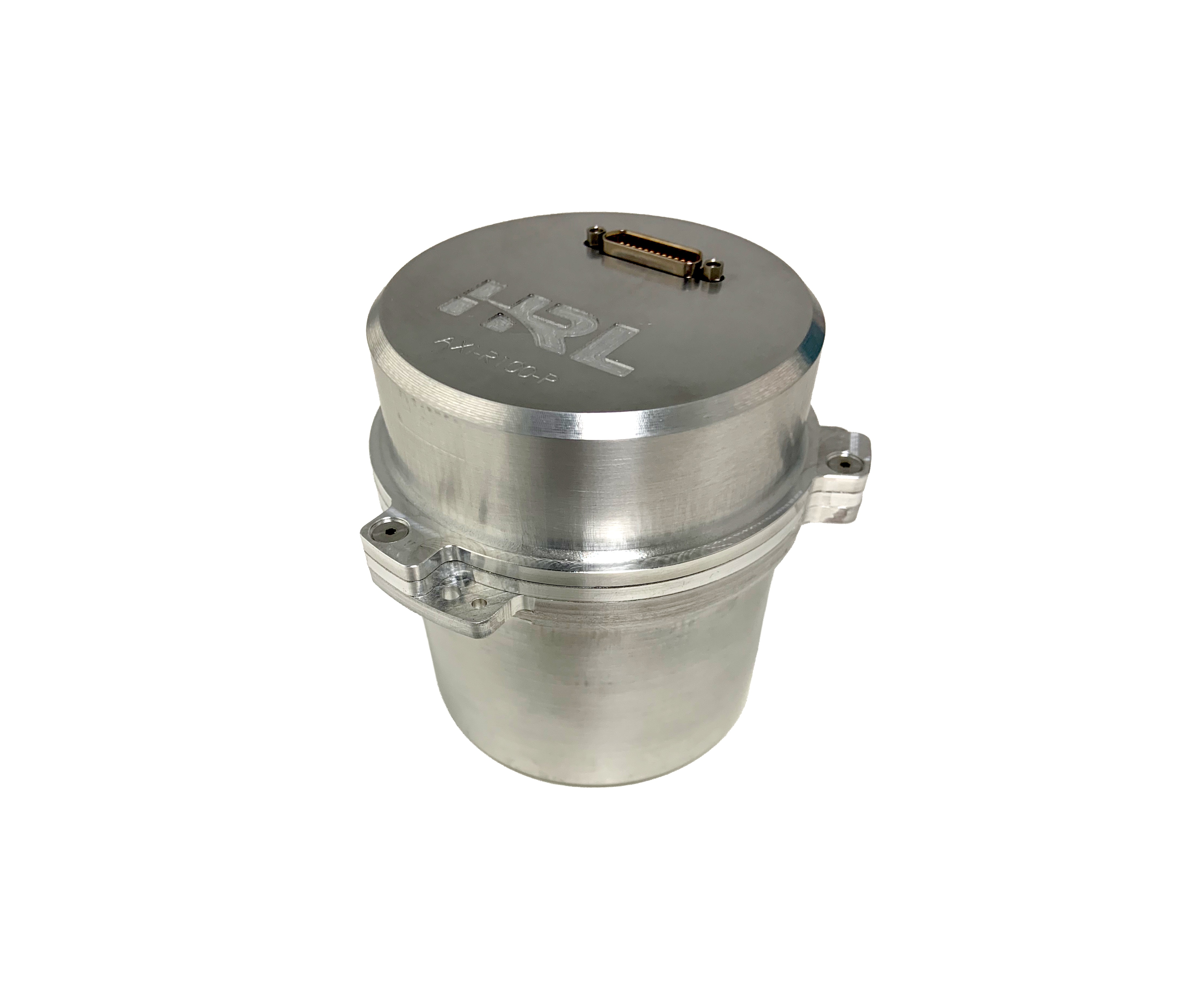 Cylindrical metal component with KZIL branding and connector port on top