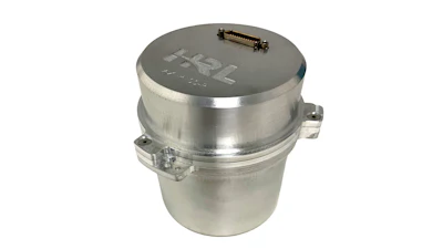 Cylindrical metal component with KZIL branding and connector port on top