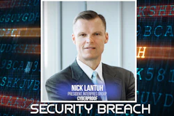 Nick Lantuh, President of Interpres Group Cyberproof, professional headshot with security breach notification overlay
