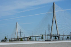 The Gordie Howe International bridge between Detroit and Windsor, Ontario, July 24, 2026.