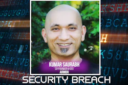 Security breach alert graphic featuring Kumar Saurabh, Co-Founder and CEO of Airmdr, with digital code background