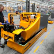 Employees at forklift and warehouse vehicle manufacturer Jungheinrich work on the assembly line in Moosburg, Germany, Aug. 25, 2026.