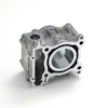 Aluminum engine cylinder head with circular bore opening and mounting bolt holes