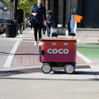 A Coco Delivery Robot in Chicago’s Lakeview neighborhood, April 22, 2026.