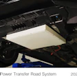 Wireless power transfer charging system installed under vehicle chassis with illuminated receiver panel