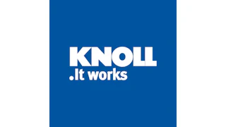 KNOLL .it works logo on blue background